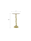 Gold Side Table with White Marble Top | Decorative Modern End Table | Bamboo Shape Aluminum Base | Accent Table for Living Room | 14x14x23.5"